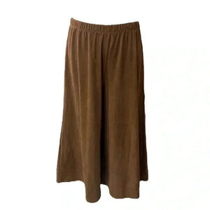 Antthony Brown Wide Leg Crop Brown Polyester Pull On Pants Women’s size Medium